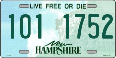 NH license plate 1011752