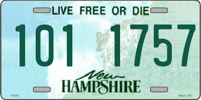 NH license plate 1011757