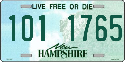 NH license plate 1011765