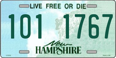 NH license plate 1011767