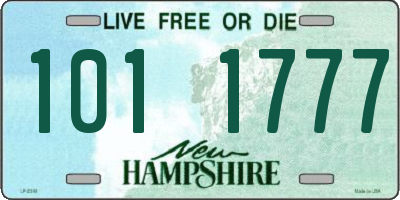 NH license plate 1011777