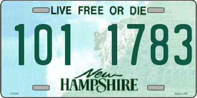 NH license plate 1011783