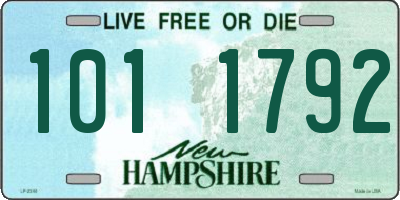 NH license plate 1011792