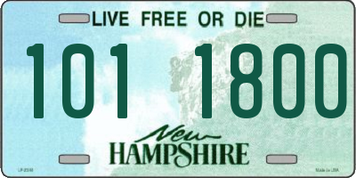 NH license plate 1011800