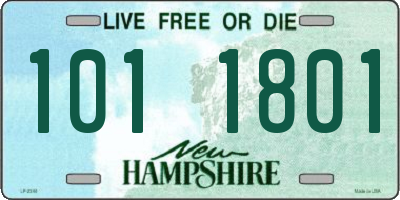 NH license plate 1011801