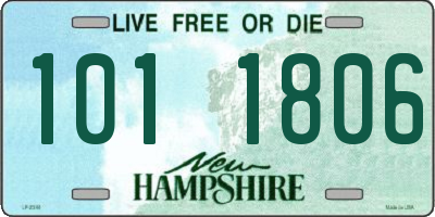 NH license plate 1011806