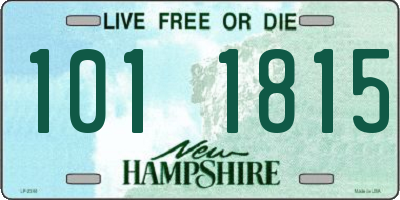 NH license plate 1011815