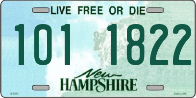 NH license plate 1011822