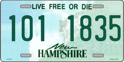NH license plate 1011835