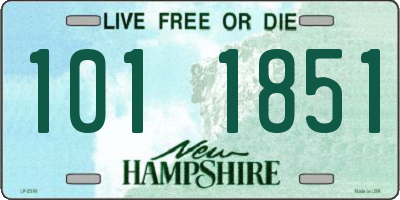 NH license plate 1011851