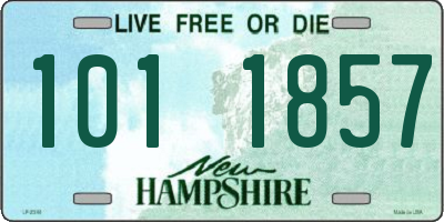 NH license plate 1011857