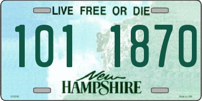 NH license plate 1011870