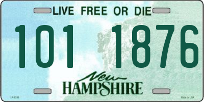 NH license plate 1011876