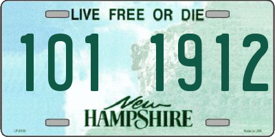 NH license plate 1011912