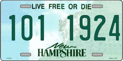 NH license plate 1011924