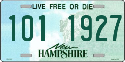 NH license plate 1011927