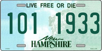 NH license plate 1011933