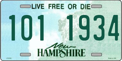 NH license plate 1011934