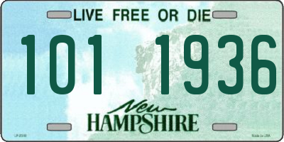 NH license plate 1011936