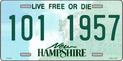 NH license plate 1011957