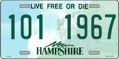 NH license plate 1011967