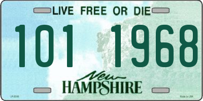 NH license plate 1011968