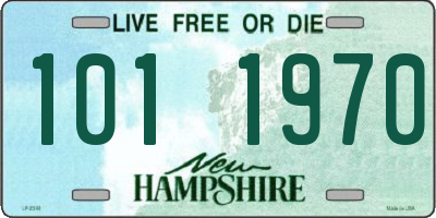 NH license plate 1011970