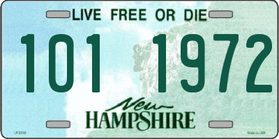 NH license plate 1011972