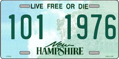 NH license plate 1011976