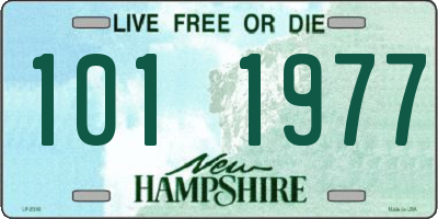 NH license plate 1011977