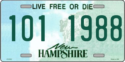NH license plate 1011988