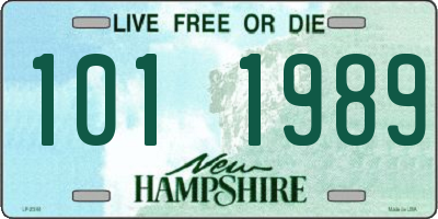 NH license plate 1011989