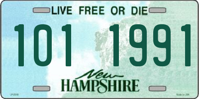 NH license plate 1011991