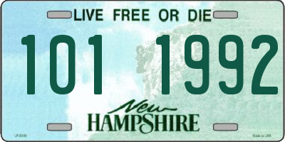 NH license plate 1011992