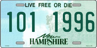 NH license plate 1011996