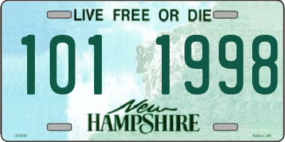 NH license plate 1011998