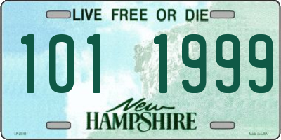 NH license plate 1011999