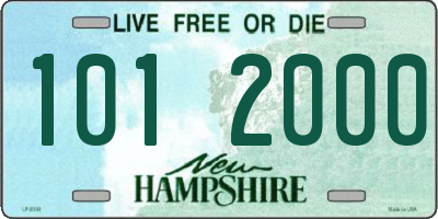 NH license plate 1012000