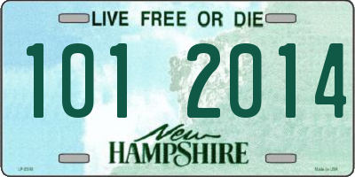 NH license plate 1012014
