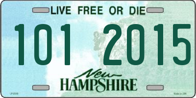 NH license plate 1012015