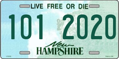 NH license plate 1012020