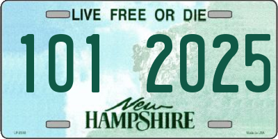 NH license plate 1012025