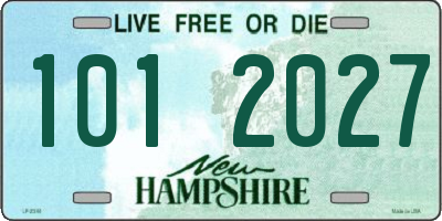 NH license plate 1012027