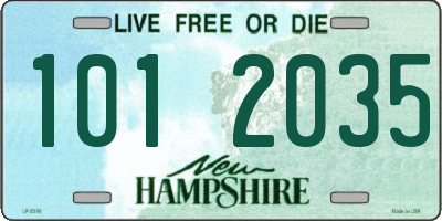 NH license plate 1012035