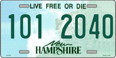 NH license plate 1012040