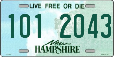 NH license plate 1012043