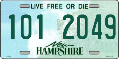 NH license plate 1012049