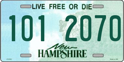 NH license plate 1012070