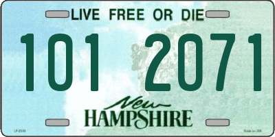 NH license plate 1012071