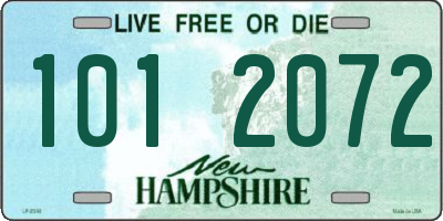 NH license plate 1012072